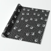 Eyebollen en glazen op poka Dots Wrapping Paper Cadeaupapier (Uitgerold)