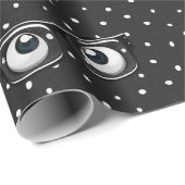 Eyebollen en glazen op poka Dots Wrapping Paper Cadeaupapier (Rol Hoek)