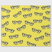 Eyebollen en glazen op poka Dots Wrapping Paper Cadeaupapier (Vlak)