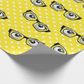 Eyebollen en glazen op poka Dots Wrapping Paper Cadeaupapier (Hoek)