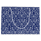 Eyebright Pattern, William Morris Large Gift Bag Groot Cadeauzakje (Achterkant)