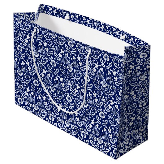 Eyebright Pattern, William Morris Large Gift Bag Groot Cadeauzakje (Achterkant Gekanteld)
