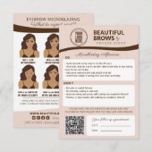 Eyebrow Aftercare & Appointherinnering Enclosure Informatiekaartje (Voorkant / Achterkant)