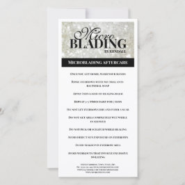 Eyebrow Aftercare Simple Black Platina Instruction Bedankkaart