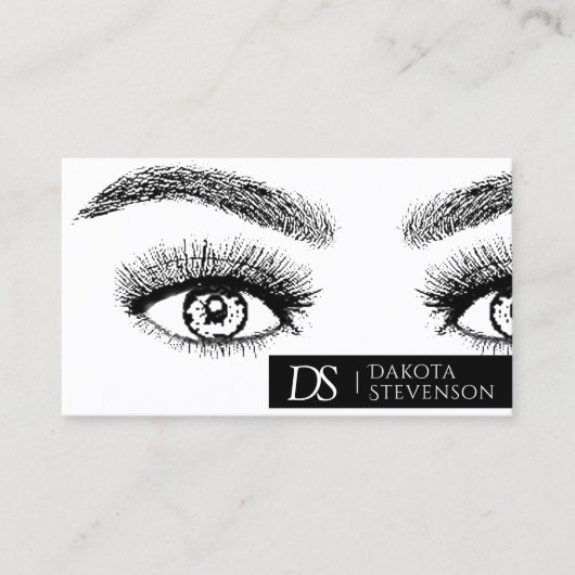 Eyebrow Artist Professional | Zwart-wit Visitekaartje (Voorkant)