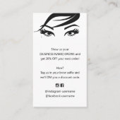 Eyebrow en Lash Extension Coupon Korting Visitekaartje (Voorkant)