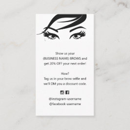 Eyebrow en Lash Extension Coupon Korting Visitekaartje