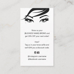Eyebrow en Lash Extension Coupon Korting Visitekaartje