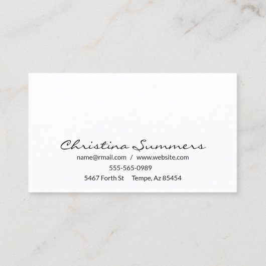 Eyebrow Eye Roos Gold Threading Microblading Visitekaartje (Achterkant)