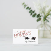 Eyebrow Eye Roos Gold Threading Microblading Visitekaartje (Staand voorkant)