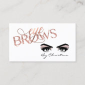 Eyebrow Eye Roos Gold Threading Microblading Visitekaartje (Voorkant)
