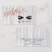 Eyebrow Eye Roos Gold Threading Microblading Visitekaartje (Voorkant / Achterkant)