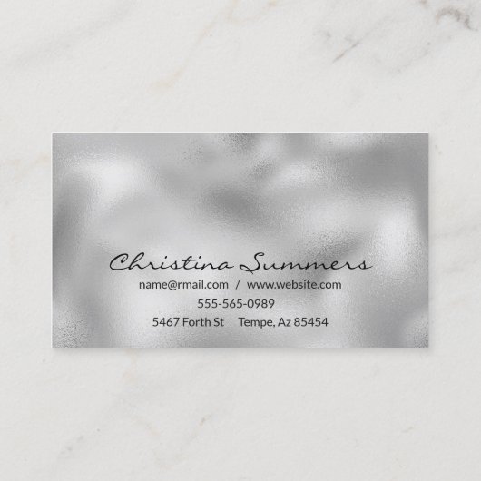 Eyebrow handgeschreven Roos Gold Threading Waxing Visitekaartje (Achterkant)