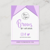 Eyebrow laminaat Instructies voor nazorg Visitekaartje (Achterkant)