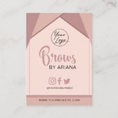 Eyebrow laminaat Instructies voor nazorg Visitekaartje (Achterkant)