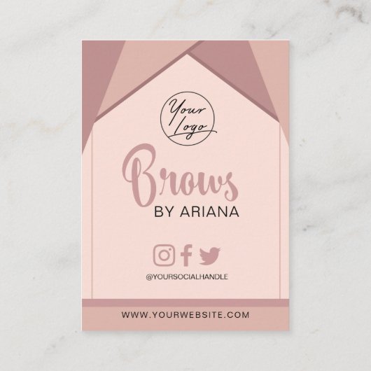 Eyebrow laminaat Instructies voor nazorg Visitekaartje (Achterkant)