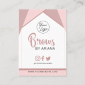 Eyebrow laminaat Instructies voor nazorg Visitekaartje (Achterkant)