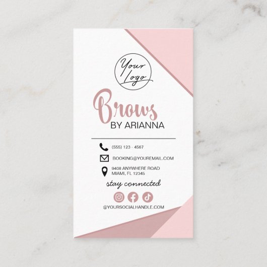 Eyebrow laminaat Instructies voor nazorg Visitekaartje (Achterkant)