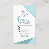 Eyebrow Lamination Instructions Business Visitekaartje (Achterkant)