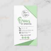 Eyebrow Lamination Instructions Business Visitekaartje (Achterkant)