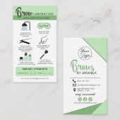 Eyebrow Lamination Instructions Business Visitekaartje (Voorkant / Achterkant)