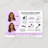 Eyebrow Lamination Instructions Business Visitekaartje (Voorkant)