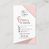 Eyebrow Lamination Instructions Business Visitekaartje (Achterkant)