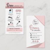Eyebrow Lamination Instructions Business Visitekaartje (Voorkant / Achterkant)