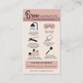 Eyebrow Lamination Instructions Business Visitekaartje (Voorkant)