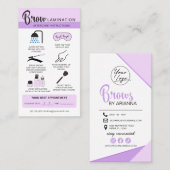 Eyebrow Lamination Instructions Business Visitekaartje (Voorkant / Achterkant)