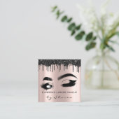 Eyebrow Lash Roos Drift 6 Punts QR Code Logo Vierkante Visitekaartje (Staand voorkant)
