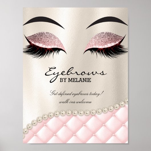 Eyebrow Lashes Eyelash Makeup Poster ogen (Voorkant)