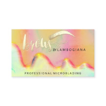 Eyebrow Logo Microblading Gold Holograaf QR-code