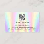 Eyebrow Logo Microblading Holograaf QR-code Visitekaartje (Achterkant)