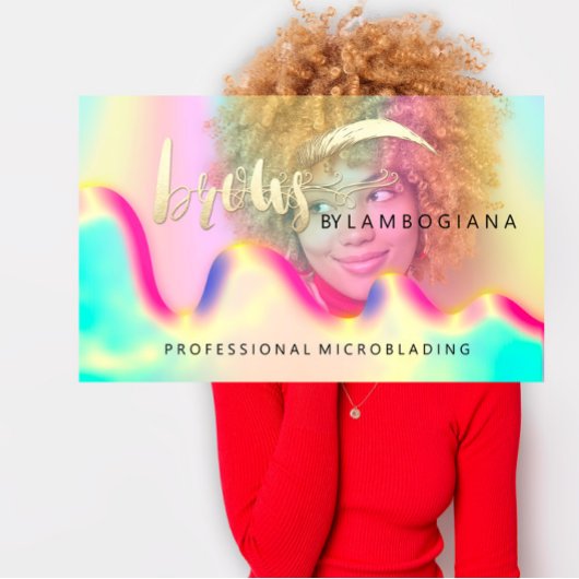 Eyebrow Logo Microblading Holograaf QR-code Visitekaartje