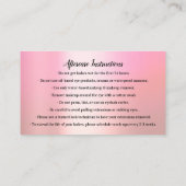 Eyebrow Micorblade Logo Aftercare Crown Pink Rose Visitekaartje (Achterkant)