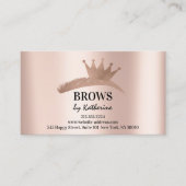 Eyebrow Micorblade Logo Aftercare Roos Logo Kroon Visitekaartje (Voorkant)