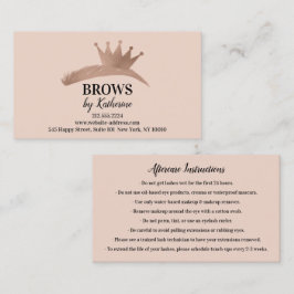 Eyebrow Micorblade Logo Aftercare Roos Logo Royal Visitekaartje