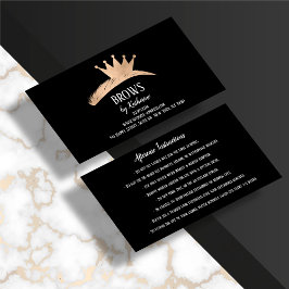Eyebrow Micorblading Aftercare Crown Black Royal Visitekaartje