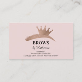 Eyebrow Micorblading Logo Aftercare Crown Roos Visitekaartje
