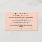 Eyebrow Micorblading Logo Aftercare Instruction Visitekaartje (Achterkant)