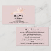 Eyebrow Micorblading Logo Aftercare Instruments Visitekaartje (Voorkant / Achterkant)