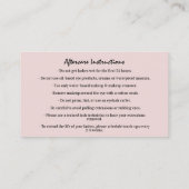 Eyebrow Micorblading Logo Aftercare Instruments Visitekaartje (Achterkant)