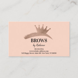 Eyebrow Micorblading Logo Aftercare Roos Crown Visitekaartje