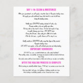 Eyebrow Microbalding Aftercare Instruction Pin Flyer (Achterkant)