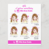 Eyebrow Microbalding Aftercare Instruction Pin Flyer (Voorkant)