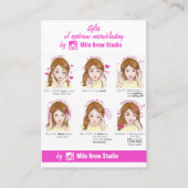 Eyebrow Microbalding Aftercare Instruction Pin Visitekaartje (Voorkant)