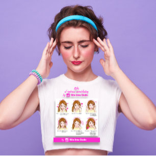 Eyebrow Microbalding Aftercare Instruction Pin Visitekaartje