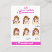 Eyebrow Microbalding Aftercare Instructions Pi Visitekaartje (Voorkant)