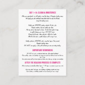 Eyebrow Microbalding Aftercare Instructions Pi Visitekaartje (Achterkant)